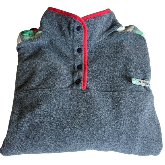 Columbia PFG Snap Pullover – Men’s Large,Blue with plaid trim, fishing gear - Picture 9 of 13